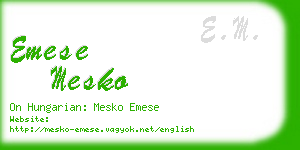 emese mesko business card